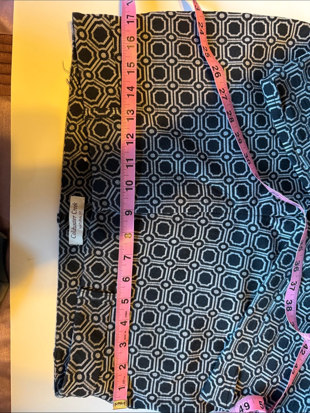 Coldwater Creek Geometric Boho Pants - Black & Cream 12P - Picture 10 of 11